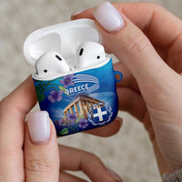 Greece Athens AirPods Case Viola Odorata with Emblem Design - Wonder Print Shop