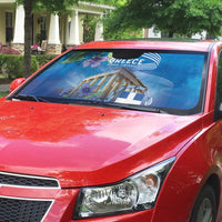 Greece Athens Auto Sun Shade Viola Odorata with Emblem Design - Wonder Print Shop