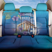 Greece Athens Back Car Seat Cover Viola Odorata with Emblem Design - Wonder Print Shop