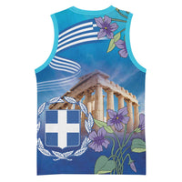 Greece Athens Basketball Jersey Viola Odorata with Emblem Design - Wonder Print Shop