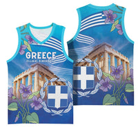 Greece Athens Basketball Jersey Viola Odorata with Emblem Design - Wonder Print Shop