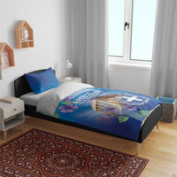 Greece Athens Bedding Set Viola Odorata with Emblem Design - Wonder Print Shop