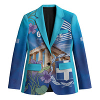 Greece Athens Blazer Viola Odorata with Emblem Design - Wonder Print Shop
