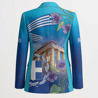 Greece Athens Blazer Viola Odorata with Emblem Design - Wonder Print Shop