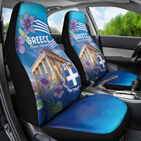 Greece Athens Car Seat Cover Viola Odorata with Emblem Design - Wonder Print Shop