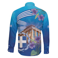 Greece Athens Family Matching Summer Maxi Dress and Hawaiian Shirt Viola Odorata with Emblem Design - Wonder Print Shop