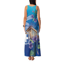 Greece Athens Family Matching Tank Maxi Dress and Hawaiian Shirt Viola Odorata with Emblem Design - Wonder Print Shop