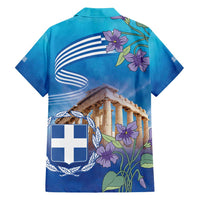 Greece Athens Hawaiian Shirt Viola Odorata with Emblem Design - Wonder Print Shop
