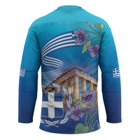 Greece Athens Hockey Jersey Viola Odorata with Emblem Design - Wonder Print Shop