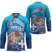 Greece Athens Hockey Jersey Viola Odorata with Emblem Design - Wonder Print Shop