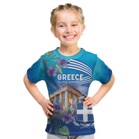 Greece Athens Kid T Shirt Viola Odorata with Emblem Design - Wonder Print Shop