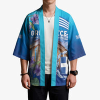 Greece Athens Kimono Viola Odorata with Emblem Design - Wonder Print Shop