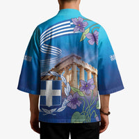 Greece Athens Kimono Viola Odorata with Emblem Design - Wonder Print Shop