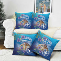 Greece Athens Pillow Cover Viola Odorata with Emblem Design - Wonder Print Shop