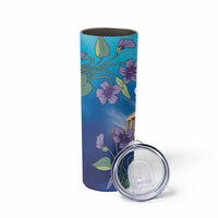 Greece Athens Skinny Tumbler Viola Odorata with Emblem Design - Wonder Print Shop