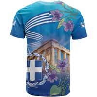 Greece Athens T Shirt Viola Odorata with Emblem Design - Wonder Print Shop