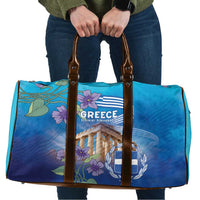 Greece Athens Travel Bag Viola Odorata with Emblem Design - Wonder Print Shop