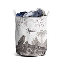 Haiti Citadelle Laferriere Laundry Basket Hispaniolan Trogon and Plumeria - Wonder Print Shop