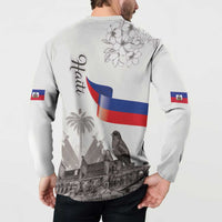 Haiti Citadelle Laferriere Button Sweatshirt Hispaniolan Trogon and Plumeria - Wonder Print Shop