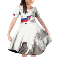 Haiti Citadelle Laferriere Family Matching Off Shoulder Short Dress and Hawaiian Shirt Hispaniolan Trogon and Plumeria - Wonder Print Shop