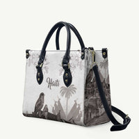 Haiti Citadelle Laferriere Leather Bag Hispaniolan Trogon and Plumeria - Wonder Print Shop