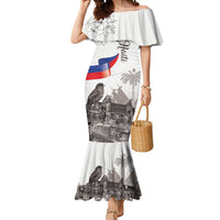 Haiti Citadelle Laferriere Mermaid Dress Hispaniolan Trogon and Plumeria - Wonder Print Shop