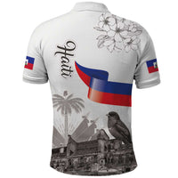 Haiti Citadelle Laferriere Polo Shirt Hispaniolan Trogon and Plumeria - Wonder Print Shop