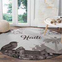 Haiti Citadelle Laferriere Round Carpet Hispaniolan Trogon and Plumeria - Wonder Print Shop