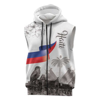 Haiti Citadelle Laferriere Sleeveless Zip Hoodie Hispaniolan Trogon and Plumeria - Wonder Print Shop
