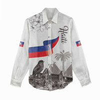 Haiti Citadelle Laferriere Women Casual Shirt Hispaniolan Trogon and Plumeria - Wonder Print Shop