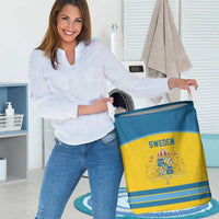 Sweden Ice Hockey Laundry Basket Swedish Coat of Arms Design
