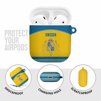 Sweden Ice Hockey AirPods Case Swedish Coat of Arms Design