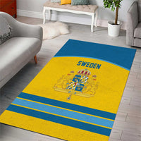 Sweden Ice Hockey Area Rug Swedish Coat of Arms Design