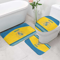 Sweden Ice Hockey Bathroom Set Swedish Coat of Arms Design
