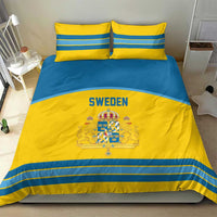 Sweden Ice Hockey Bedding Set Swedish Coat of Arms Design