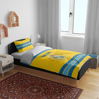 Sweden Ice Hockey Bedding Set Swedish Coat of Arms Design
