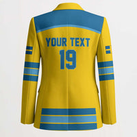 Sweden Ice Hockey Custom Blazer Swedish Coat of Arms Design