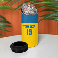 Sweden Ice Hockey Custom 4 in 1 Can Cooler Tumbler Swedish Coat of Arms Design
