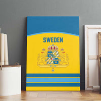 Sweden Ice Hockey Canvas Wall Art Swedish Coat of Arms Design