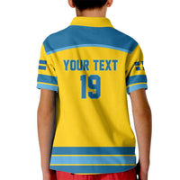 Sweden Ice Hockey Custom Kid Polo Shirt Swedish Coat of Arms Design