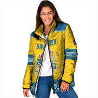 Sweden Ice Hockey Custom Padded Jacket Swedish Coat of Arms Design