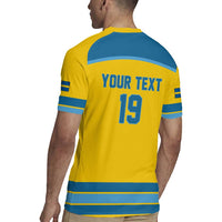 Sweden Ice Hockey Custom Rugby Jersey Swedish Coat of Arms Design
