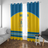 Sweden Ice Hockey Window Curtain Swedish Coat of Arms Design