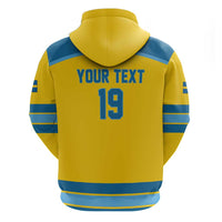 Sweden Ice Hockey Custom Zip Hoodie Swedish Coat of Arms Design