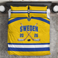 Sweden Ice Hockey Bedding Set Go Tre Kronor Champions