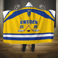 Sweden Ice Hockey Hooded Blanket Go Tre Kronor Champions