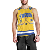 Sweden Ice Hockey Custom Men Tank Top Go Tre Kronor Champions