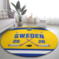 Sweden Ice Hockey Round Carpet Go Tre Kronor Champions