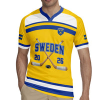 Sweden Ice Hockey Custom Rugby Jersey Go Tre Kronor Champions