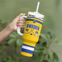 Sweden Ice Hockey Custom Tumbler With Handle Go Tre Kronor Champions